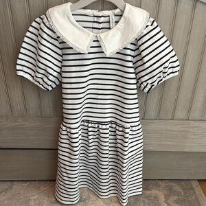 Janie and Jack: Striped Black and White Kids Dress- size 6